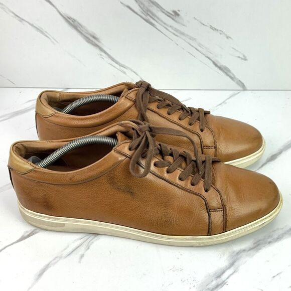 Allen Edmonds Mens 12 D Brown Leather Courtside Casual Low Top Sneakers 3578 main image 8